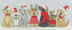 Bothy Threads Holiday Hounds Cross Stitch Kit - 39 x 16cm