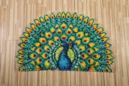 Craft Buddy Peakcock Rug Latch Hook Kit
