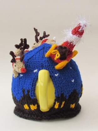 Santas sleigh ride tea cosy