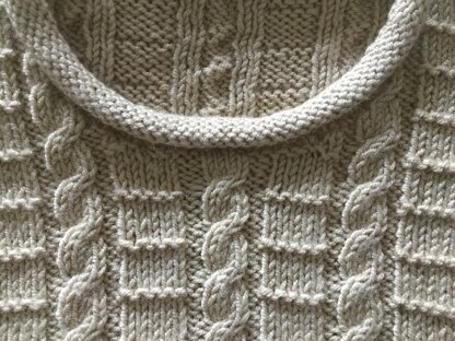 Little boy's cabled jumper for Aidan