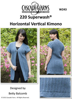 Cascade Yarns W243 Horizontal Vertical Kimono (Free)