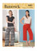 Butterick Misses' No-Side-Seam Shorts, Capris & Pants B6851 - Sewing Pattern