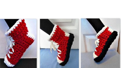 922- Red Crochet Sneakers
