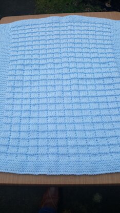 Blue Tile Moses Basket/Buggy/Baby Seat Blanket
