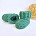 Ridged Cuff Baby Booties