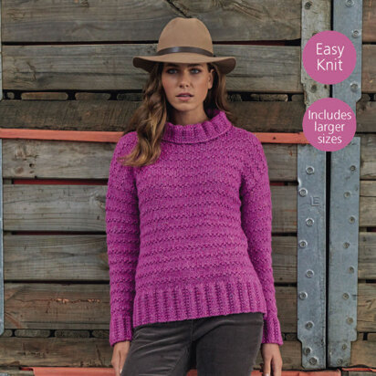 Woman’s Tunic Sweater in Sirdar Harrap Tweed Chunky - 8012 - Downloadable PDF