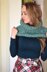 Granite cable knit cowl scarf