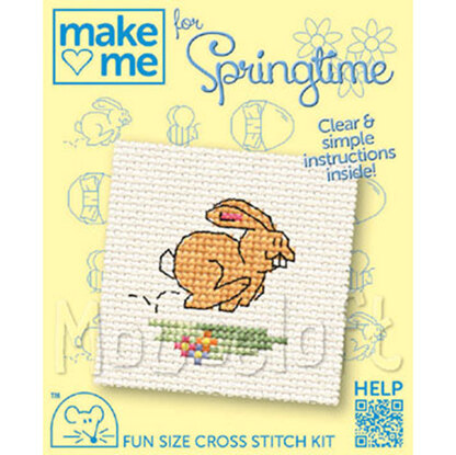 Mouseloft Make Me for Springtime Bunny Cross Stitch Kit - 64mm 