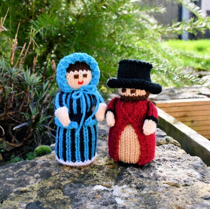 Victorian Ladies & Gentlemen Doll Knitting Pattern - Toy Knitting Pattern