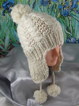 Baby Big Bobble Superfast Cable Trapper Hat
