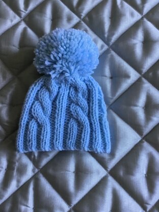 Baby cable hat