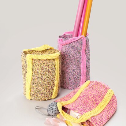 Baskets in Rico Essentials Organic Cotton Aran & Creative Make it Glitter - 1095 - Downloadable PDF