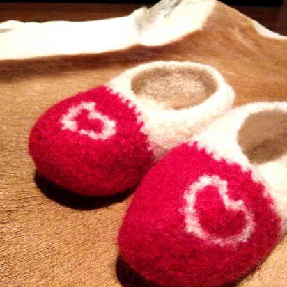 Big Kids Felted Slippers Pattern