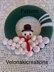 Crochet Christmas wreath with snowman pattern