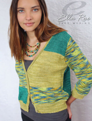 Elsie Cardigan in Ella Rae Lace Merino - ER18-02 - Downloadable PDF