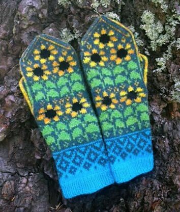 Sunflowers Mittens