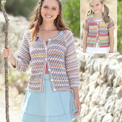 ¾ and Short Sleeved Cardigans in Sirdar Crofter DK - 7009