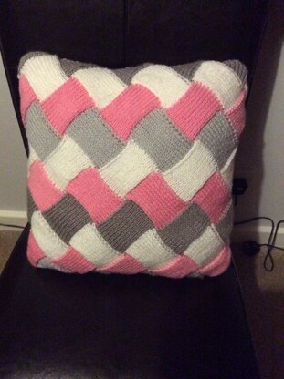 "Woven Wonder Cushion" - Cushion Knitting Pattern For Home in Paintbox Yarns Baby DK