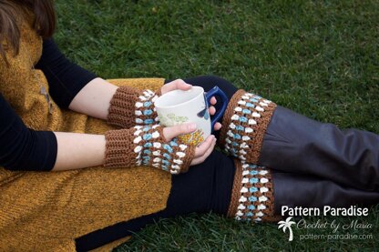 Diamonds and Gems Fingerless Gloves & Boot Cuffs