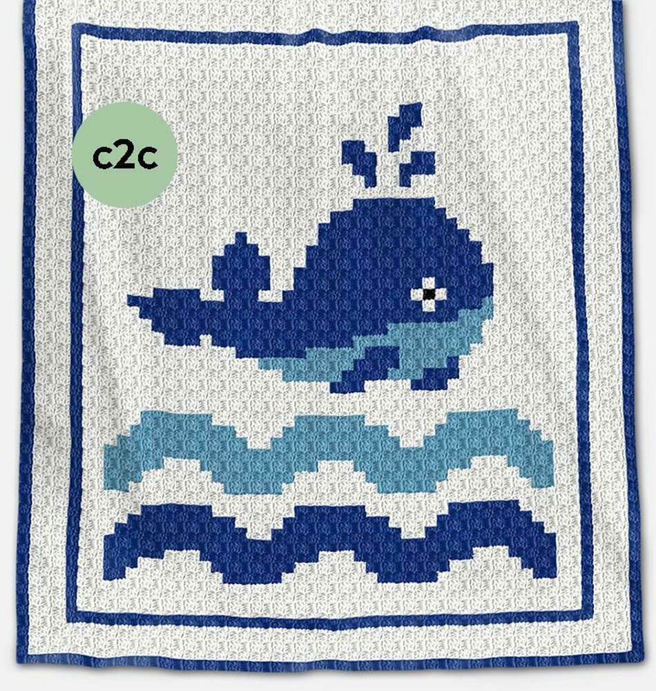 Mini Whale Modern Counted Cross Stitch Kit Kids Counted Cross Stitch Kit  Beginner Level Cross Stitch Kit 