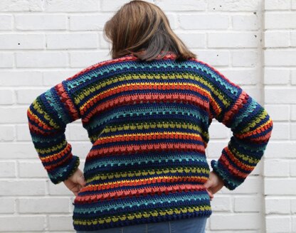 Stitch Sampler Striped Sweater