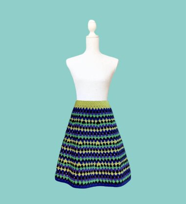 Granny Stripe A-Line Skirt