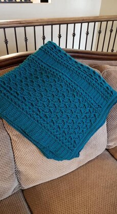 Cabled Zig Zag Throw