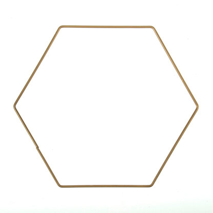 Trimits Metal Hexagon Gold Craft Hoop - 20cm