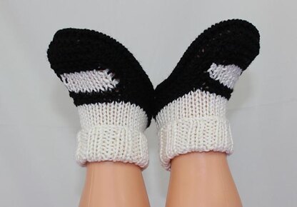 Baby 2x2 Rib Cuff Sock and Slipper Booties