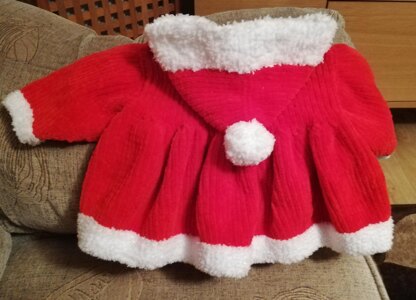 Christmas Eva Coat and Hand Muff 0-9mths