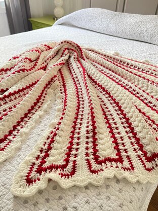 Candy Cane Panels Afghan Crochet Pattern