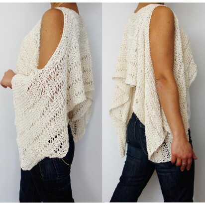 Open Shoulder Cropped Sweater