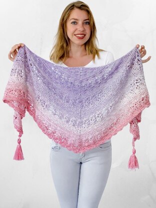 Flower Puff Shawl