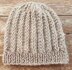 Clarity - slipped stitch rib beanie, sizes 2 years to Man