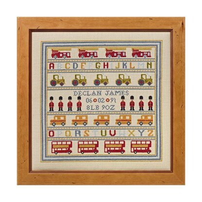 Historical Sampler Company Soldier Soldier Birth Sampler - Downloadable PDF