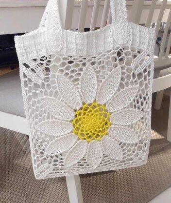 Bag market bag shopping bag with large flower