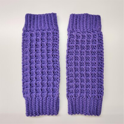 Lavender Waffle Leg Warmers