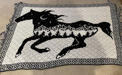 Wild Spirit Horse Mosaic Blanket