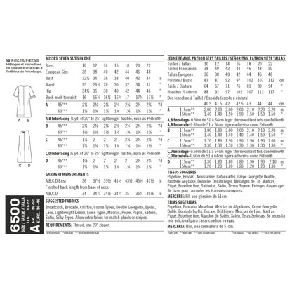 New Look 6500 Misses' Dress with Neckline, Sleeve, and Pocket Variations 6500 - Paper Pattern, Size A (10-12-14-16-18-20-22)