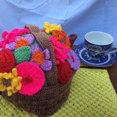 Afternoon Tea A Basket of Flowers Tea Cosy