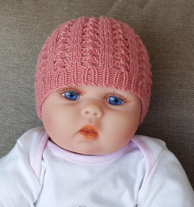 Bethany - 4ply lace beanie for baby