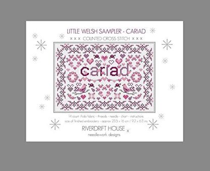 Riverdrift House Little Welsh Sampler Cariad Cross Stitch Kit