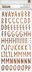 American Crafts Together For Christmas Thickers Stickers 5.5"X11" 167/Pkg - Cedar Alpha/Foam