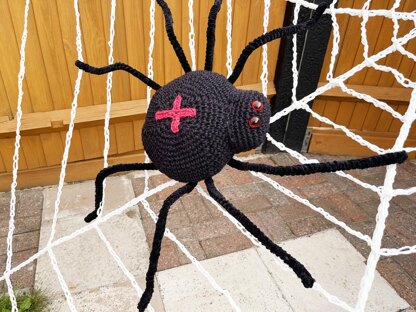 Giant spider web Large cobweb Crochet spiders Outdoor halloween decoration