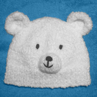 Polar Bear Baby Hat - knitting pattern