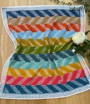 Mosaic Chevron Baby Blanket