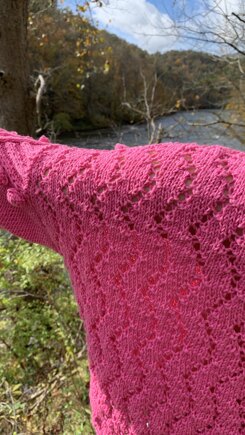 Women's pink knitted sweater #4