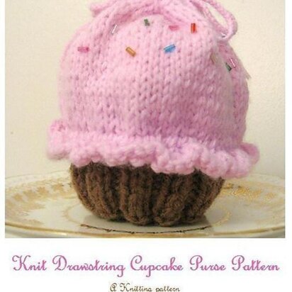 Drawstring Cupcake Purse Knit Pattern