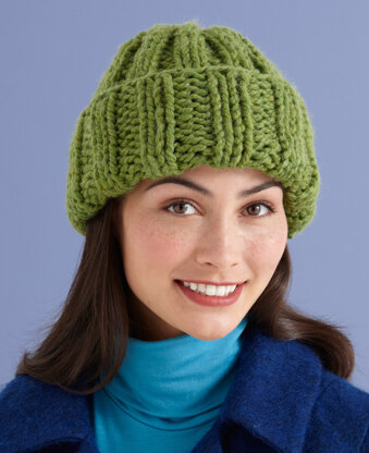 Solstice Hat in Lion Brand Wool-Ease Thick & Quick - L10598