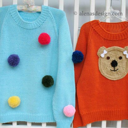 Bear Pom-Pom Pullover